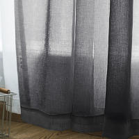 Cortina De Ventana Perforada De Color Sólido De Terylene 1PC Antipolvo Decorativa Y Bebida Clásica Para Adornos De Ventanas - details 21