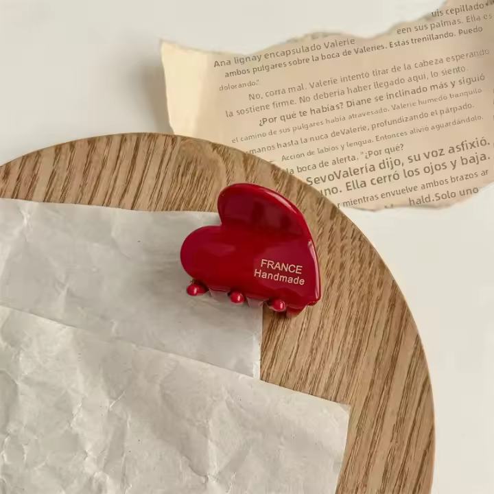 Pinza Para El Cabello De Ácido Acético Francés Con Forma De Corazón Y Banda Para El Frente Estilo Fashion Para Mujeres - 1