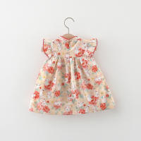 Vestido De Verano Para Bebé Niña Con Estampado De Conejo Lindo Cheongsam Ropa De Niños Suave Polyester Talla True Fit - details 3