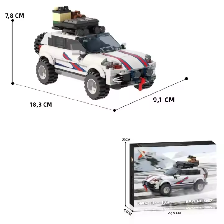 Bloques De Construcción De Vehículo Off-Road Para Ciudad 406 Piezas Juguete Educativo DIY Para Niños Regalos De Fiestas Y Navidad Modelo De Carrera De Coche Colección Decoración De Escritorio - 1