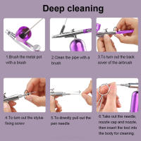 Kit De Aerógrafo Para Uñas Portátil Con Accesorios Para Manicura Y Pintura De Artesanía En Metal W-616B Herramienta Multiusos Para Belleza - details 4