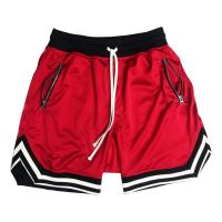 Shorts De Baloncesto Para Hombre Deporte Fitness Verano Malla Secado Rápido Pantalones Casuales Transpirables Talla Media - details 34