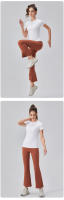 Camiseta Deportiva Para Mujer 2024 Técnica De Secado Rápido Top De Yoga Corto Manga Transpirable Y Cómodo Para Gimnasio Y Running - details 24