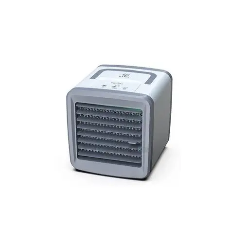 Mini Aire Acondicionado de mesa USB Ventilador Silencioso Ultra Air Cooler Enfriador De Aire Con luz 7 Leds relajante Ideal para enfriar zona próxima y directa, precisa de Agua muy fría y hielo si es posible WOOX Teletiendaoutlet medidas aprox 15x15cm - 1