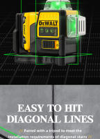 Nivel De Láser DEWALT DW089LG Con 12 Líneas 3 X 360° Luz Verde Batería 12V Li-Ion Uso Exterior Vertical Y Horizontal - details 6