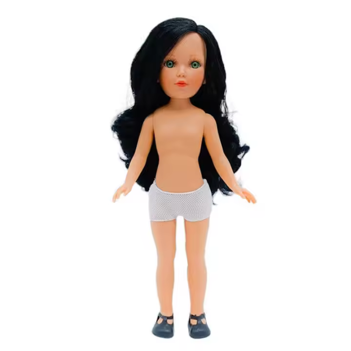 Muñeca desnuda Mari's 35 cm. colección original Vidal Rojas Dolls 100% vinilo. Fabricada en España por Folk Artesanía - 1