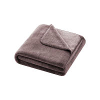 Manterol - Manta plaid de sofá de pelo suave de 140x190 cm, tejido suave, cálido y mullido, ideal para sofá o pie de cama, colores gris, beige y marrón. - details 2