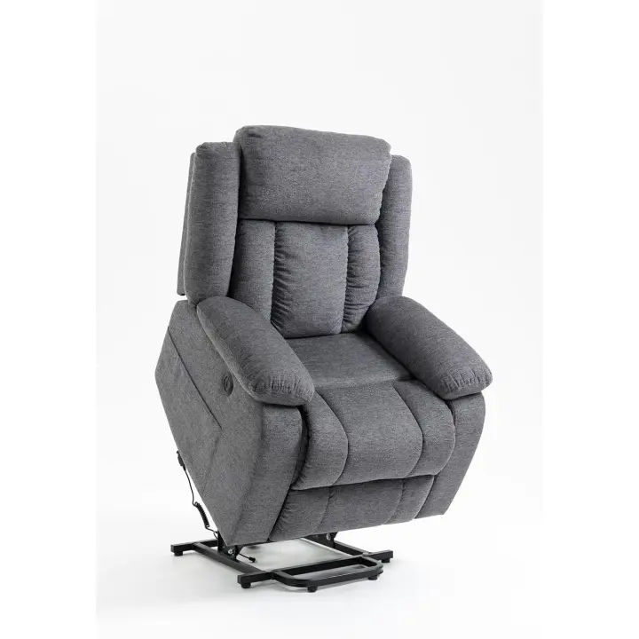 DUPI Sillón Relax Eléctrico California - ELEVABLE RECLINABLE - Levanta Personas - Tela 100% Poliester - 1