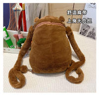 Mochila De Peluche Kawaii Con Capybara Simulación De Flor Y Fruta Para Niños Mochila De Hombro Para Novia Regalo Tamaño 28cm Material Algodón - details 5