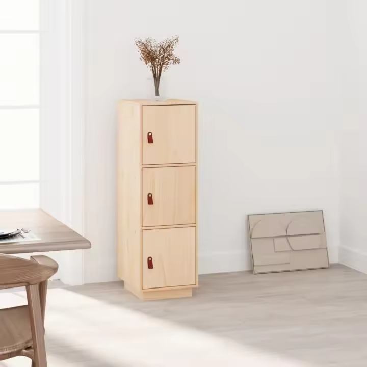 vidaXL Aparador alto madera maciza de pino 34x40x108,5 cm - 1