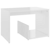 Vidaxl Mesa Auxiliar de Madera Contrachapada 59x36x38 Cm Blanco/Negro/Gris - details 5