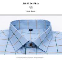 Camisa a Cuadros Clásica Para Hombre Manga Larga Casual Botones Para Trabajo Y Negocios Camisas Rayadas Tallas Grandes 4XL 5XL - details 36