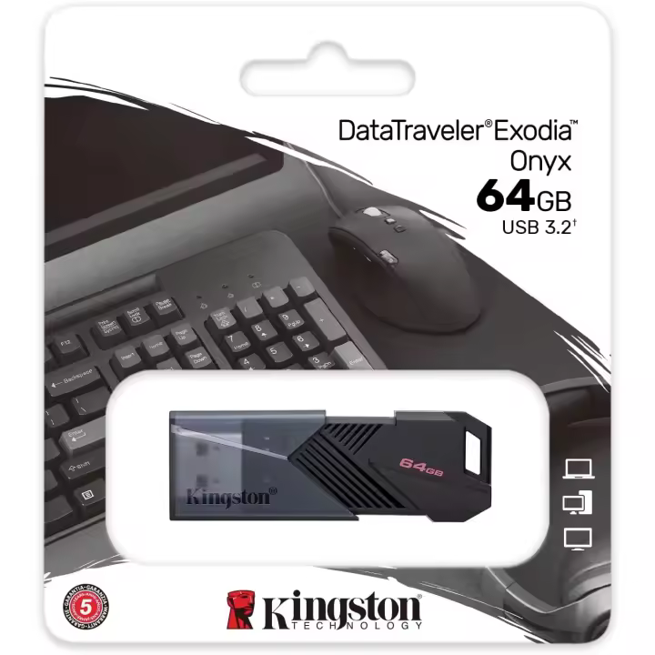 Pendrive 3.2 Kingston Data Traveler Exodia Onyx 64GB - 1