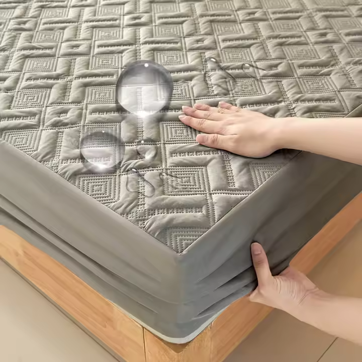 Sábana Impermeable Cama Revestimiento De Edredón Para Invierno Sábana Elástica Individual Para Ropa De Cama Tamaño Full Queen King 160/140*200cm - 1