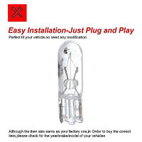 10pcs Lámparas Halógenas T5 12v 1.2w W2W Blanco Para Iluminación De Tablero Y Instrumentos De Coche Luz Interior Automática Para Estilización Del Vehículo - details 1