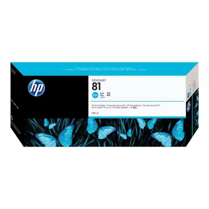 Hp 81 cyan cartucho de tinta original - c4931a - 1