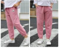 Pantalones De Verano Para Niños Y Niñas Algodón Lino Cintura Elástica Color Sólido Ropa Infantil Tallas 100-160cm - details 3
