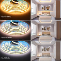 Tiras LED COB CCT 24V DC12V 608LEDs FCOB Luz Dimmable Doble Color 10MM PCB 1M 3M 5M Alta Densidad Flexibles Ra90 Cinta Lineal - details 10