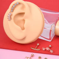 Juego De 5 Piezas De Aretes En Acero Inoxidable Para Puntas De Oreja Perforaciones De Labio Y Labret Joyería De Moda Para Mujeres Estilo Trendy - details 6