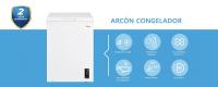 MIDEA Arcon Congelador Pequeño Horizontal de 99L, Motor Inverter, Control Electrónico de Temperatura, Tecnologia D-TYPE Tube, Cestas con Asa, Easy Move, Silencioso 39dBA, Bajo Consumo, Blanco - details 0