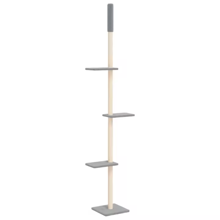 Árbol Limpiador Gatos suelo a techo gris Claro 267,5-297,5 cm - 1