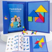 Rompecabezas 3D Magnético Geométrico Tangram Tablero De Madera Educativo Para Niños Juegos Montessori Desarrollo Cerebral - details 1
