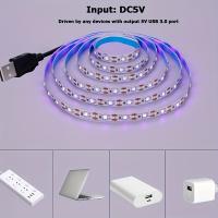 Tira De LED UV Azul Para TV Controlada Por USB Decoración Para Dormitorio Y Habitación Juego Navidad Y Halloween Lámparas Inteligentes - details 1