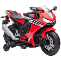 HOMCOM Moto Eléctrica con Licencia Honda para Niños de 3-5 Años Moto a Batería 6V con Faro Bocina Música y Ruedas Auxiliares Extraíbles Carga 30 kg 90x44x52 cm - details 0