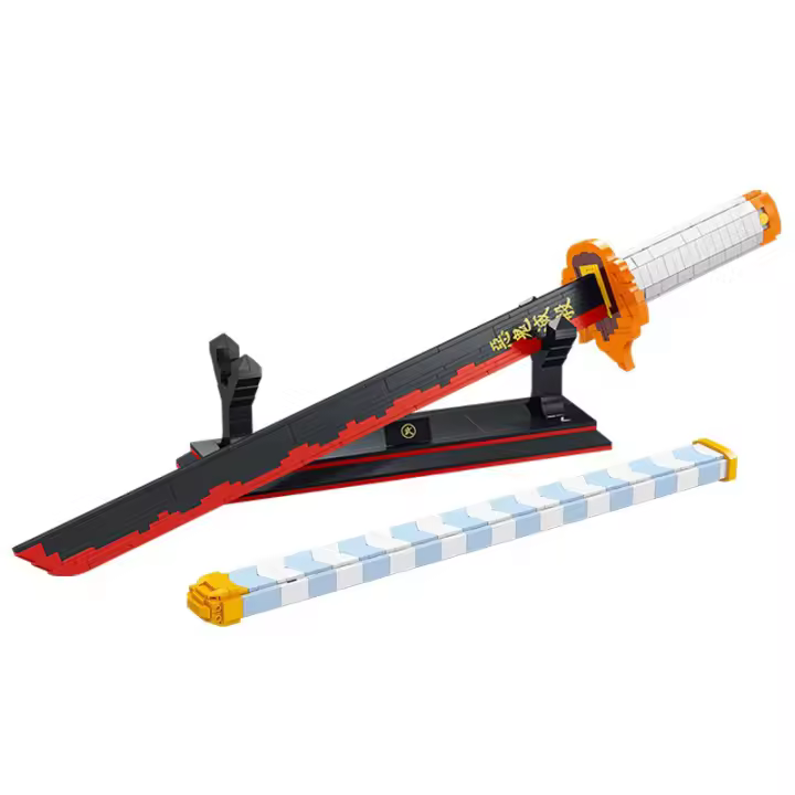 Bloques De Construcción Demon Slayer Rengoku Kyoujurou 790PCS Katana Modelo De Espada Anime Ninja Juguete De Cuchillo Para Niños Regalos - 1