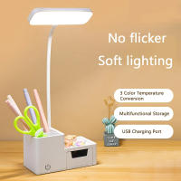 Lámpara De Mesa LED Con Protección Ocular Para Lectura Luz Nocturna Con Portarreglases Y Cajón Soporte Para Lámpara De Mesa - details 0