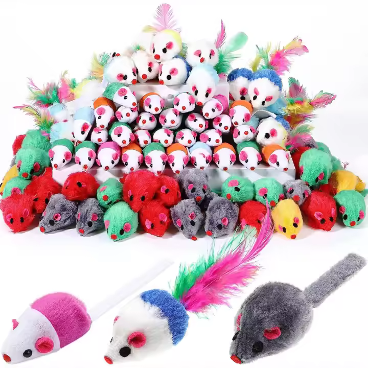 Juguetes Para Gatos Interactivos Rattler Ratón Y Ratón De Peluche Falso Con Árbol De Navidad Para Juego De Persecución Y Entretención Ideal Para Gatos Internos - 1