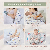 BIT Almohada de lactancia Almohada para recién nacidos con capucha desmontable Almohada en forma de U de mezcla de algodón para el cuidado del bebé - details 3