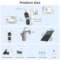 Cámara Solar inalámbrica de 4MP, lente Dual, WiFi, PTZ, cámara de videovigilancia para exteriores con batería integrada, tiempo de espera prolongado, iCsee,Cámara de videovigilancia de batería,Cámara - details 6