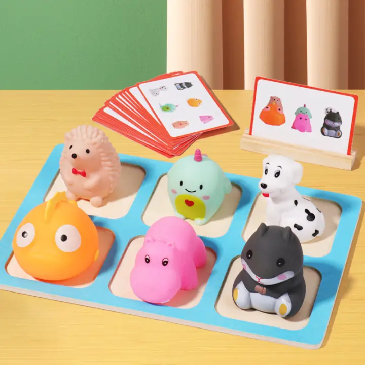 Juegos De Aprendizaje Para Niños Juguete Educativo Sensorial Montessori De Animales Actividades De Aprendizaje En El Preescolar - 1