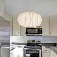Sombrilla De Ceilin Origami 1PC Cubierta De Lámpara Colgante Estilo Nórdico Calabaza Ajo Cintura Diamante Luz Colgante Cord Fixture Para El Hogar - details 6