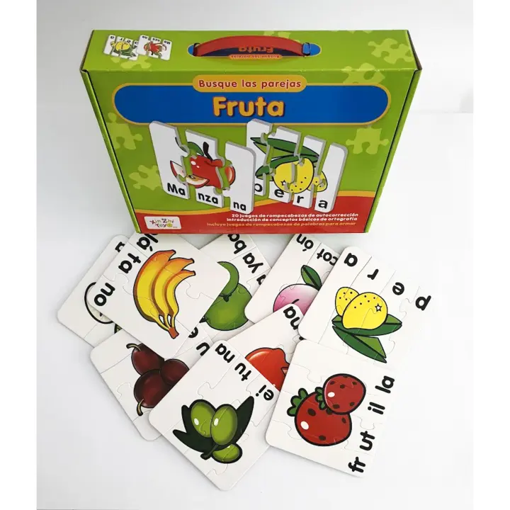 PUZLES EDUCATIVOS 20 EN 1: APRENDE LAS FRUTAS 3 a 4 pcs/puzle - 1