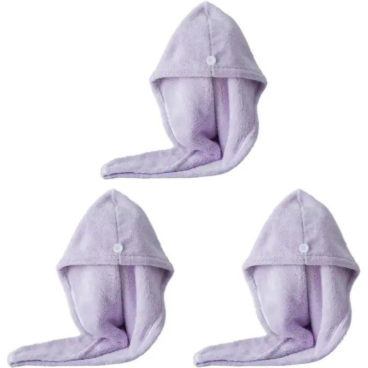 3 Gorros Para Secador De Melo Toalla Absorbente De Secado Rápido Para Mujer Material Seguro Portátil Para Viajes. - 1