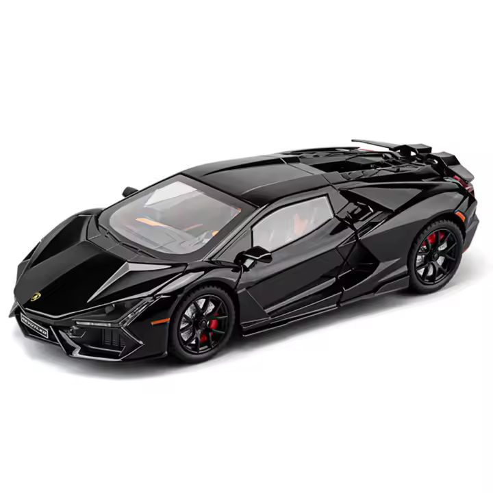 Coche De Acción Diecast 1:24 Revuelto En Metal Con Luz Y Sonido Puertas Abiertas Vehículo Colección Para Niños Regalos - 1