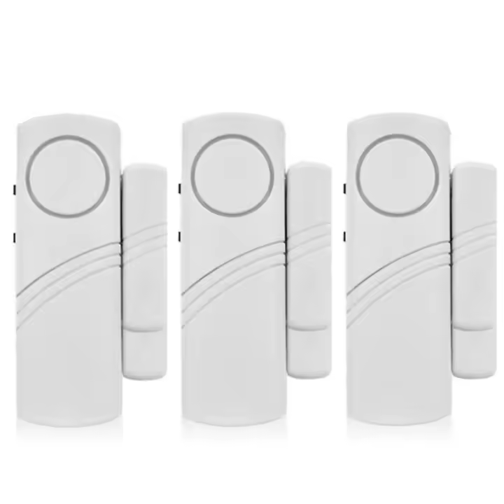 Alarma antirrobo simple para puertas y ventanas, 3 unidades, inalámbrica, de seguridad para el hogar, con activación magnética. - 1