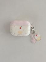 Funda De Pastel De Cereza Rosa Con Cuadros Para AirPods 1 2 3 Y AirPods pro 2 Estilo Moderno Y Elegante Protección Para Auriculares - details 12