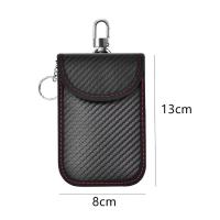 Bolsa Faraday Para Llave De Coche Protector De Caja De RFID Bloqueador De Señal Anti-Robo De Doble Capa De Fibra De Carbono - details 2