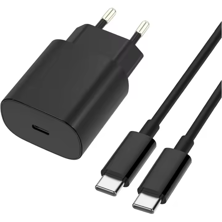 Fuente de Alimentación/Cargador de 25 W para Samsung Galaxy S23/S22/S21/S20/S24/A35/A55/A52/A53/A15/A32/A23/A25/M53, cargador USB C y cable de carga de 1,5 m - 1