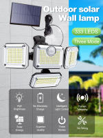 Luces Solares Exteriores Con Sensor De Movimiento 4 Cabezas Luz De Pared Remota Impermeable Para Iluminación De Callejeras Patio Jardín Garage - details 1