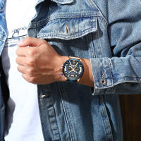 Reloj Curren 8329 Para Hombre Cuero Quadruple Mano Cronógrafo Fecha Resistente Al Agua Moda Casual Lujo Relogio Masculino - details 3