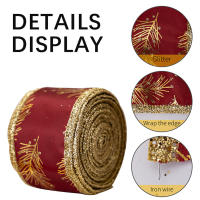 Cinta De Encaje Dorado Para Decoración De Hogar Cinta Vintage Delineada Con Dorado Para Manualidades DIY Decoraciones De Navidad Bodas Suministros De Cintas De Poliéster 2 Pulgadas - details 1