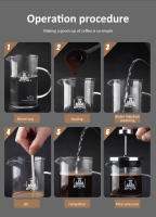 Tetera De Café Fransés En Acero Inoxidable Con Vidrio Y Filtro Multifuncional Para El Hogar Accesorios De Café Con Palanca Manual - details 16