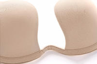 Sujetador De Push up Para Mujer Sin Espalda Estilo Sexy Recogedor Invisibles Sin Costuras De Corte Profundo Bragas De Boda Lencería Transparente Sin Aros - details 6