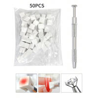50pcs Esponja De Uñas Ombre Con Pluma De Agarre Herramienta De Tapa Francesa Para Manicura Delineador De Uñas Suave - details 7