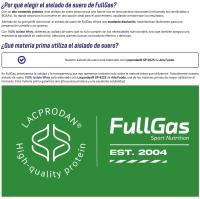 FULLGAS -100% ISOLATE WHEY * 900g - * Materia prima Lacprodan SP-9225 (Arla Foods). Libre de gluten. - details 1
