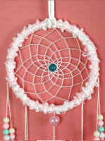 Colgante De Coche Con Red De Sueños Y Campanas De Viento Artesanía Creativa Decoración Para Jardín Exterior Regalo De Cumpleaños Para Dormitorio Estilo Moderno - details 1